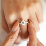 Classic Oval Moissanite Solitaire Engagement Ring in 925 Sterling Silver