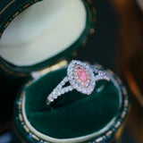 Luxury Marquise Double Halo Sterling Silver Ring
