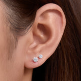 3 Prog Stud Earrings in Sterling Silver
