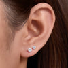 3 Prog Stud Earrings in Sterling Silver
