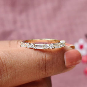 Unique Stackable Wedding Band in Sterling Silver