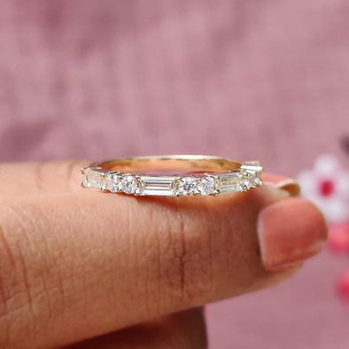 Unique Stackable Wedding Band in Sterling Silver