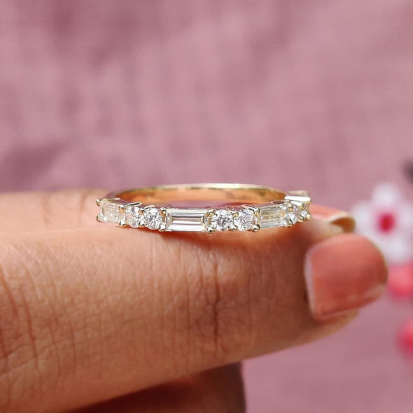 Unique Stackable Wedding Band in Sterling Silver