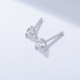 3 Prog Stud Earrings in Sterling Silver