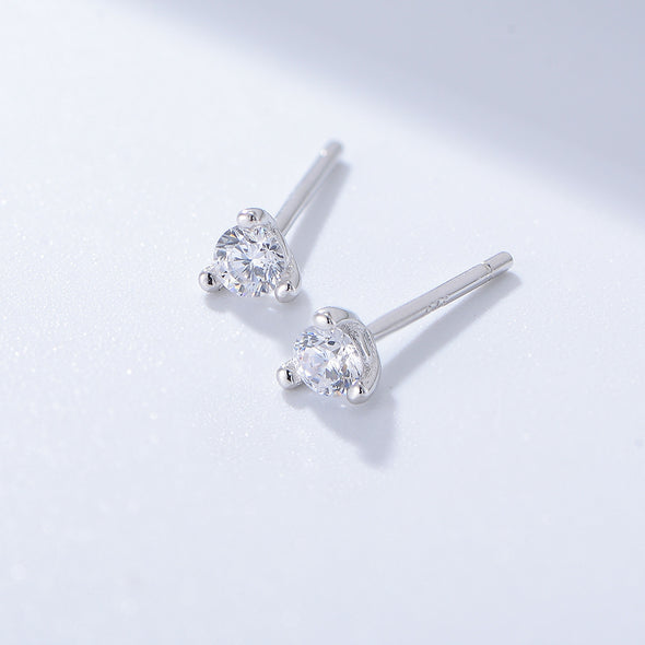 3 Prog Stud Earrings in Sterling Silver