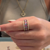 Unique Design Colorful Sterling Silver Kepliq Ring