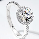 Luxury 1.2 Carat D Round Cut Color Moissanite Sterling Silver Ring-Only size 7  Available