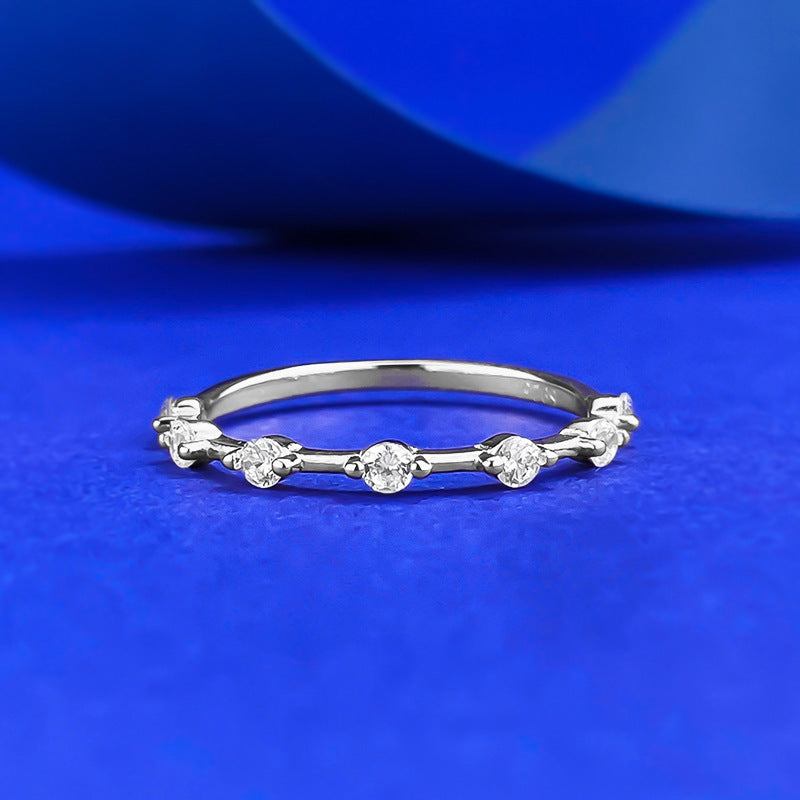 Simple Design Stackable Engagement Band in Sterling Silver for Women