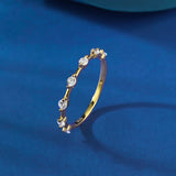 Simple Design Stackable Engagement Band in Sterling Silver for Women