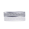 Classic Princess Cut Sterling Silver Wedding Band