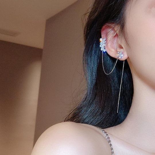 Exquisite Flower Threader Earrings