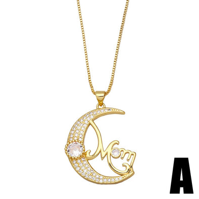 Vintage 'Mother's Day' Golden Tone Pendant Necklace