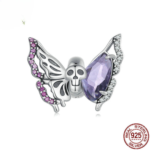 Halloween Purple Butterfly Sterling Silver DIY Charms