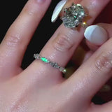 Sparkling 3PC Oval Cut Bridal Set With Marquise Cut Full Band