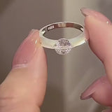 Celestial Spin Silver Rotating Solitaire Band Ring