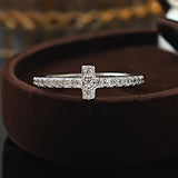 Simple Cross Design Sterling Silver Band