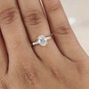 Three Stone Oval Cut with Side Tapered Baguette Cut  Engagement Ring