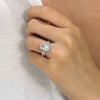 Sale | 2PCS Radiant Cut Engagement Ring Set In Sterling Silver