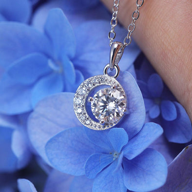 Unique Design Star Moon Moissanite Necklace