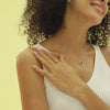 Colorful Rainbow Princess Cut Ring Band