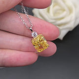 Stunning 4.5ct Yellow Pendant Necklace