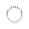 Simple Half Eternity 18k White Gold Plated Moissanite Band