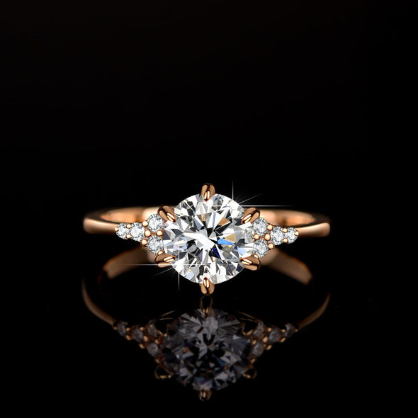 Classic Round Cut 6 Prong Moissanite Ring