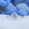 ShineofDiamond 1.0 CT Snowflake Design Round Cut Moissanite Ring