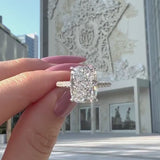 Gorgeous Cushion Cut Engagement Ring In Sterling Silver