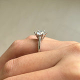 Classic Round Cut Enhancer Wedding Bridal Set In Sterling Silver