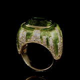 18ct Cushion Cut Luxury Handmade Men's Ring In Sterling Silver