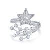 Moissanite Luxury Comet-Inspired Sterling Silver Ring