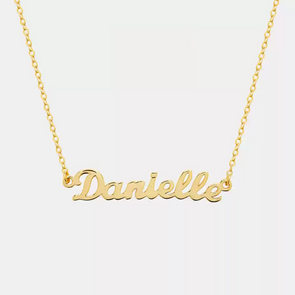Custom Sterling Silver Name Necklace – Personalized Gift with Box Chain in Silver, Gold or Rose Gold