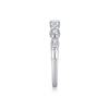 Simple Half Eternity 18k White Gold Plated Moissanite Band