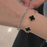 Four-leaf Clover Five-flower Bracelet