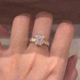 Vintage Radiant Cut with Baguette Side Stones Engagement Ring