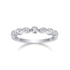 Simple Half Eternity 18k White Gold Plated Moissanite Band