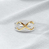 Infinity Design Sterling Silver Ring Band For Her