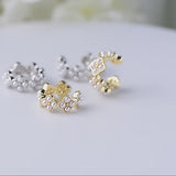 Vintage Design Peals Sterling Clip Earrings