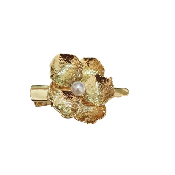Floral Hair Clip Set – 4-Piece Elegant Blooming Barrettes