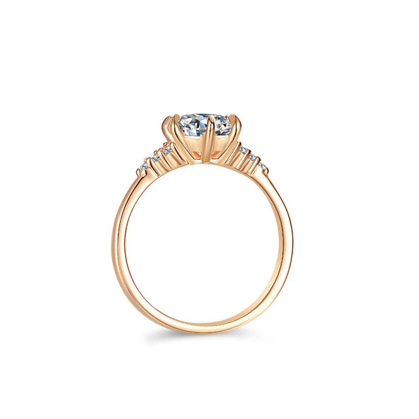 Classic Round Cut 6 Prong Moissanite Ring