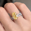 2 Pcs Stunning Yellow Oval Cut Sterling Silver Bridal Set For Women