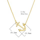 Anchor Design Pendant Necklace in Sterling Silver