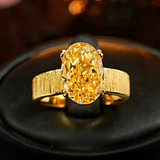 Wide Band Oval Elegant Vintage-Inspired Engagement Ring