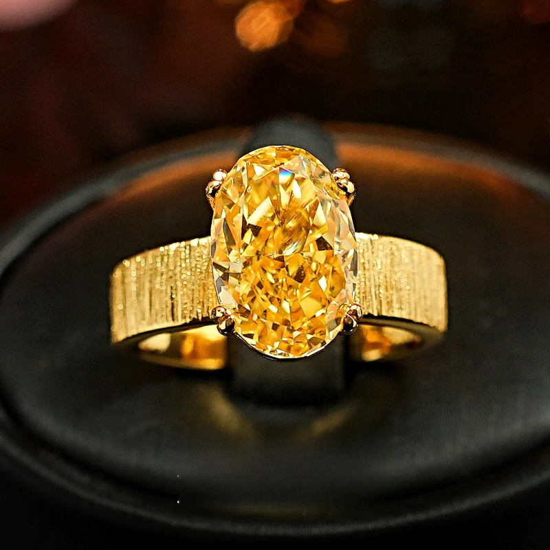 Wide Band Oval Elegant Vintage-Inspired Engagement Ring