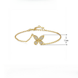 D Color Moissanite Butterfly S925 Sterling Silver Bracelet
