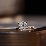 1CT Round Cut Regal Crown Pave Engagement Ring