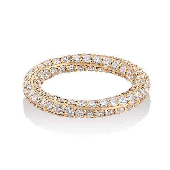 Golden Tone Twisted Eternity Band