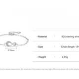 Infinity Love Micro Pave Bracelet in Sterling Silver