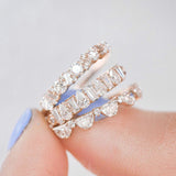 Elegant Half Eternity Sterling Silver Band